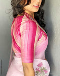 BL-R36416 Pink Tussar Silk Blouse