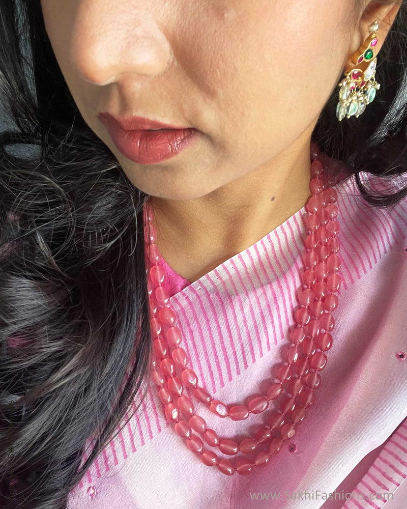 EE-V13720 Pink Organza Saree
