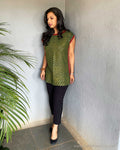 EE-V09853 Green Cotton Kaftan