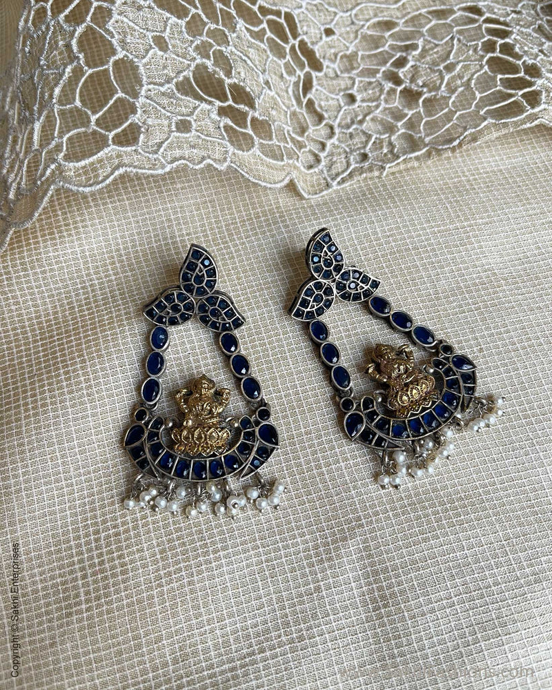AJ-V16434 Blue Statement earring