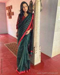 EE-V17228 Green Sequin Saree