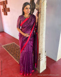 EE-V17231 Purple Sequin Saree