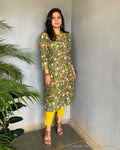 EE-V17389 Kalamkari Green Top
