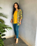 EE-V17386 Kalamkari Green Shirt