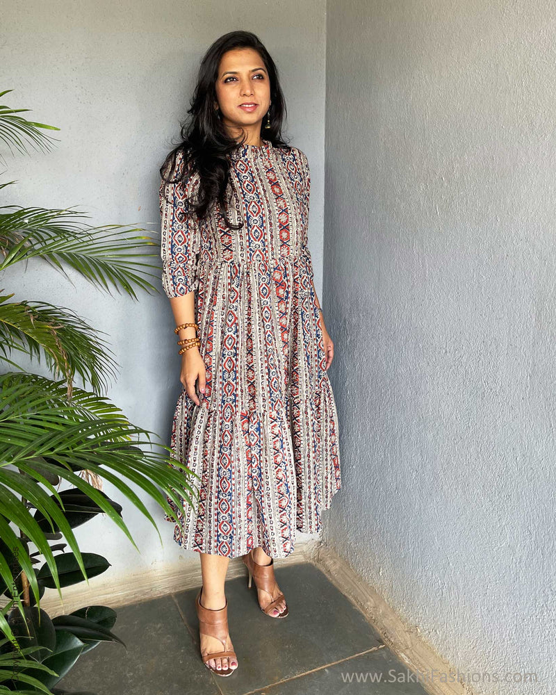 EE-V17361 Cotton Kalam Dress