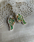 AS-V17721 Green Peacock Stud