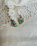 AS-V17726 Turquoise Mango Studs
