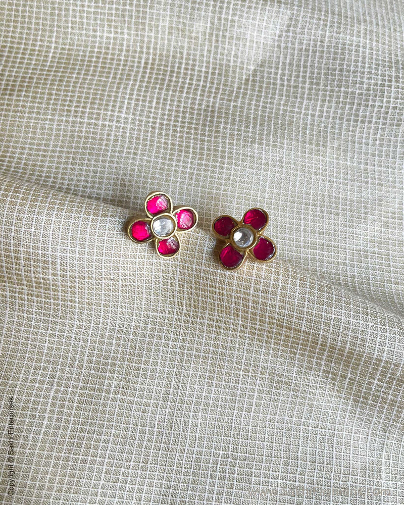 AS-V17732 Ruby Red Earring