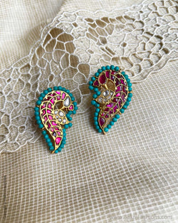 AS-V17713 Turq Peacock Earring