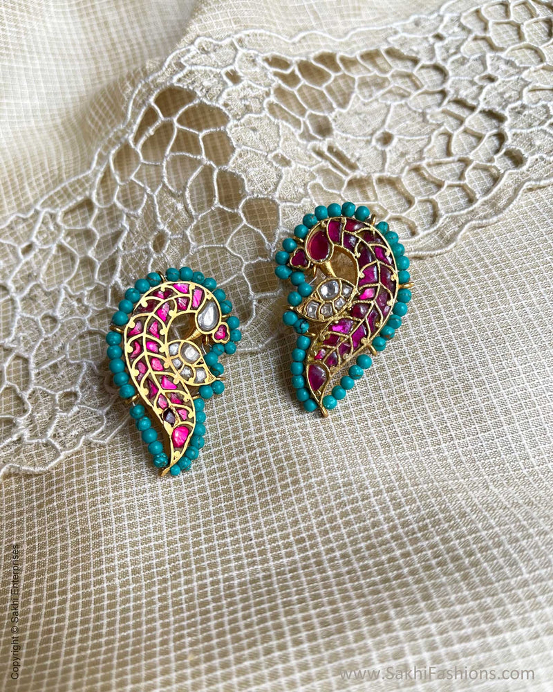 AS-V17713 Turq Peacock Earring