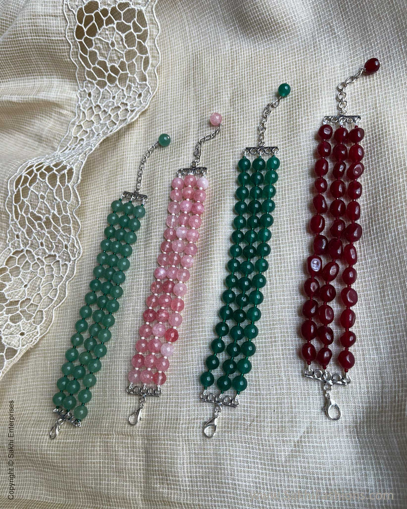 AJ-V17663 Deep Green Bead Bracelet