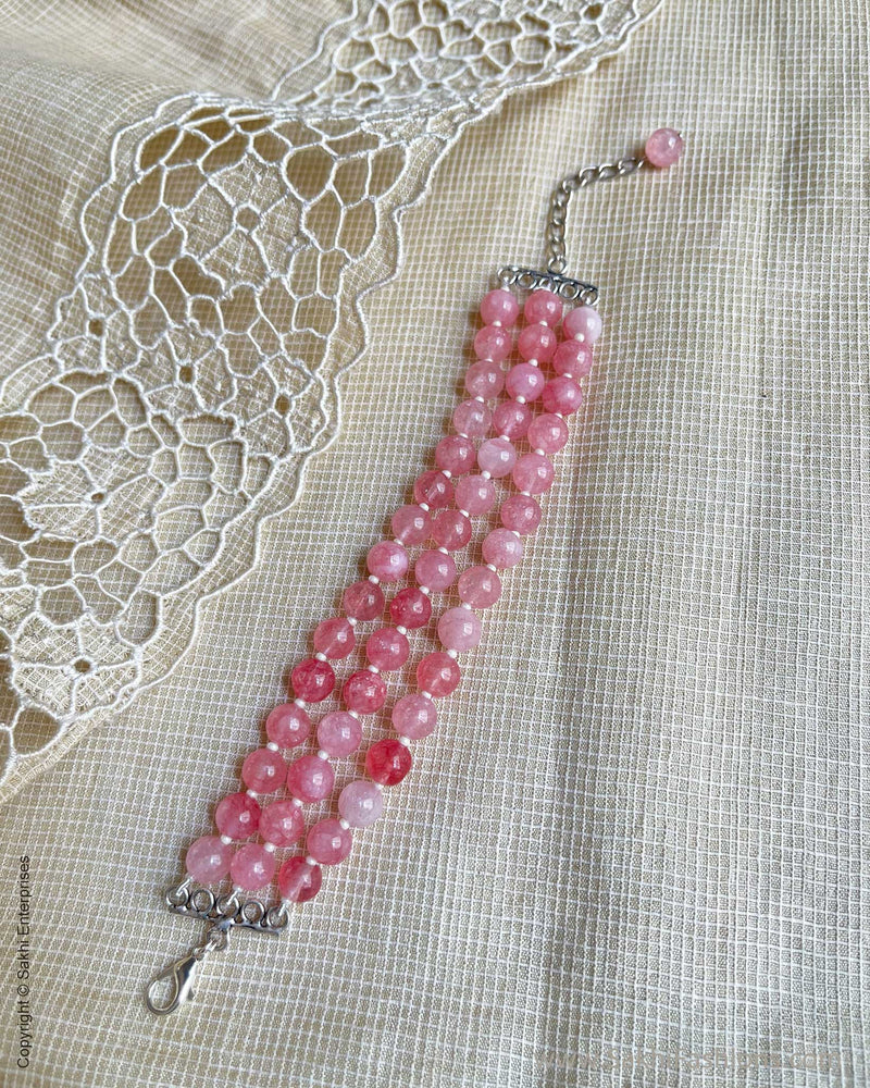 AJ-V17665 Pink Bead Bracelet
