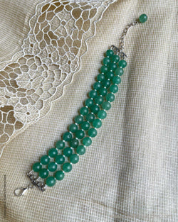 AJ-V17667 Green Pearl Bead Bracelet