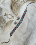 AS-V16477 Silver Turquoise Choker
