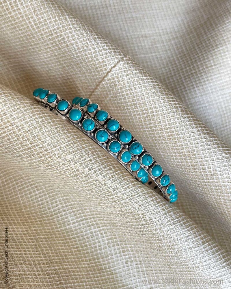 AS-V232242 Turquoise Silver Bangle