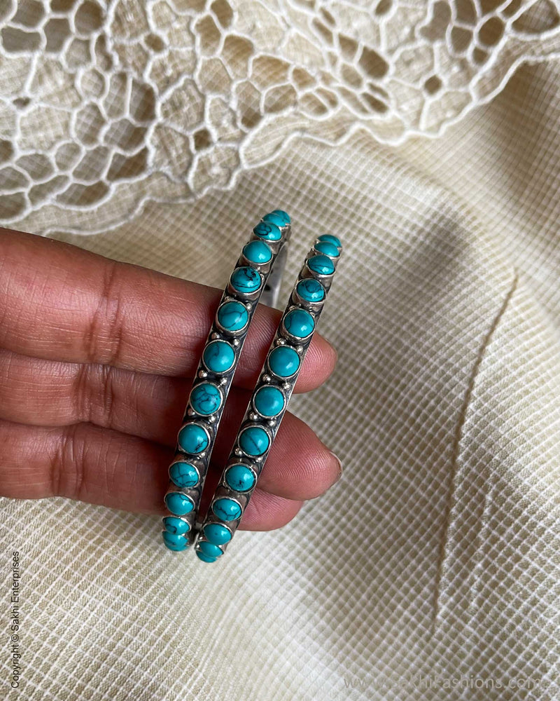 AS-V232242 Turquoise Silver Bangle