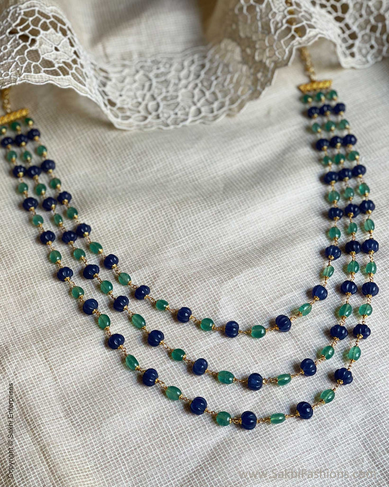 AJ-V12440 Purple Green Mala
