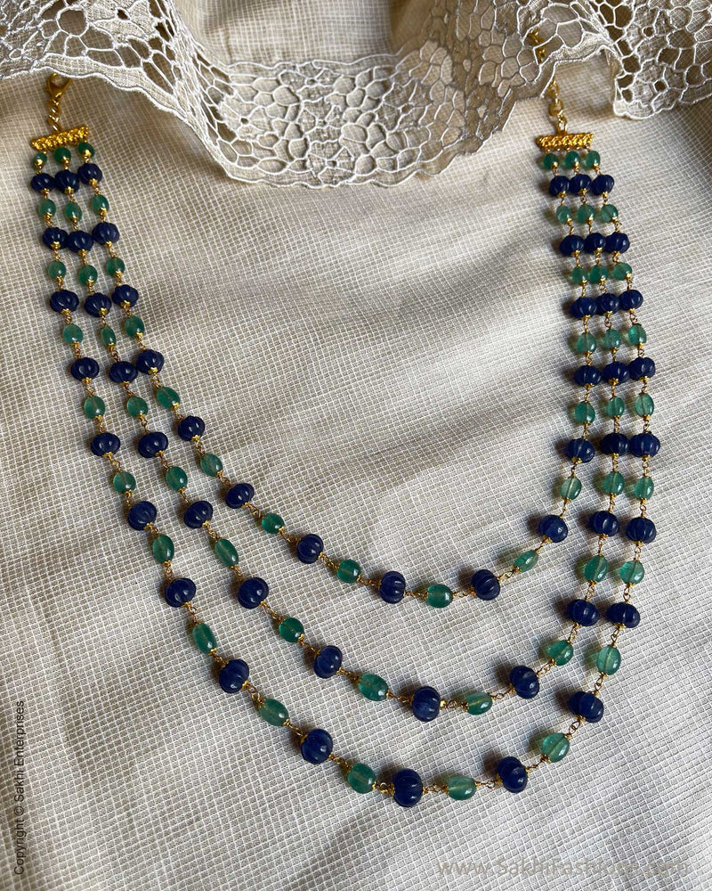 AJ-V12440 Purple Green Mala