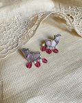 AJ-V16439 Pink Fish Earring