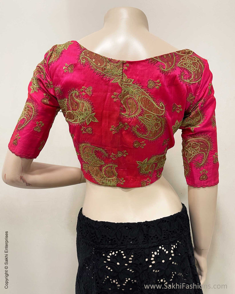 BL-V23391 Pink Kanchi Blouse
