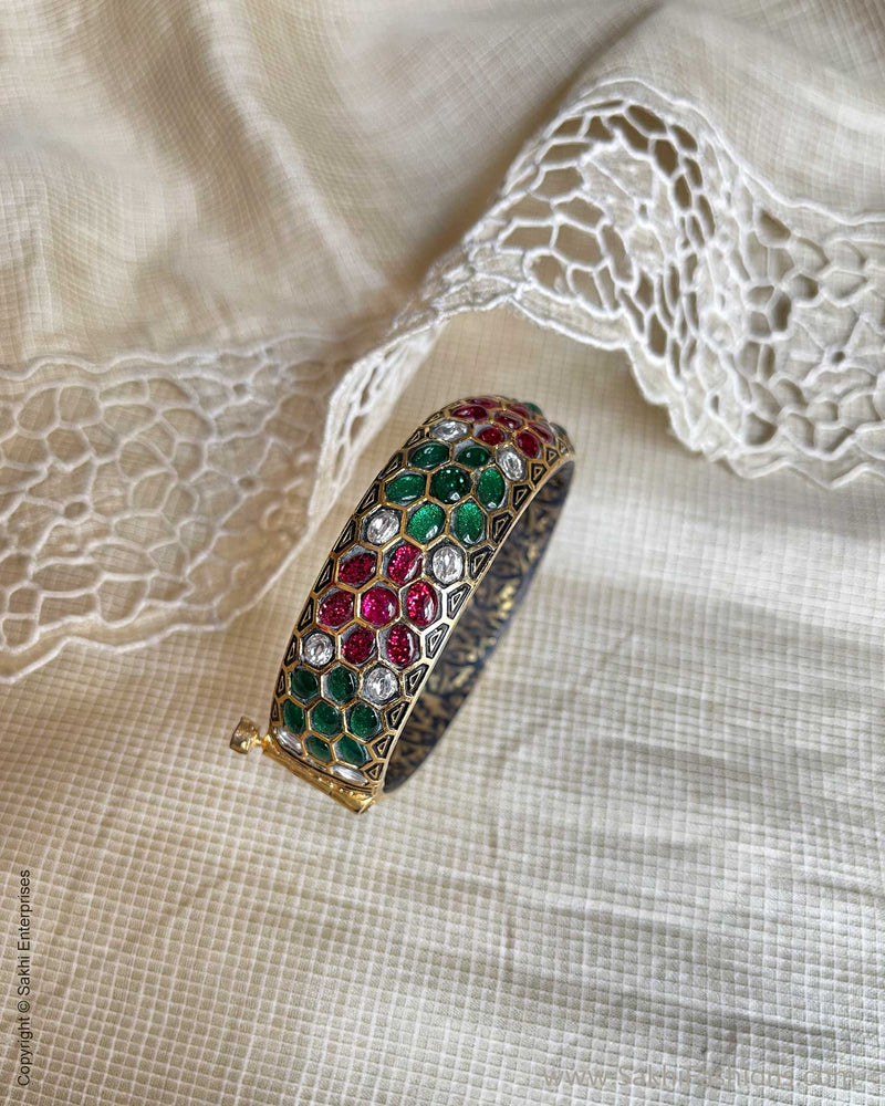 AJ-V19138 Kundan Bangle Multi