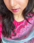 BL-R0002 Pink Silk RBlouse