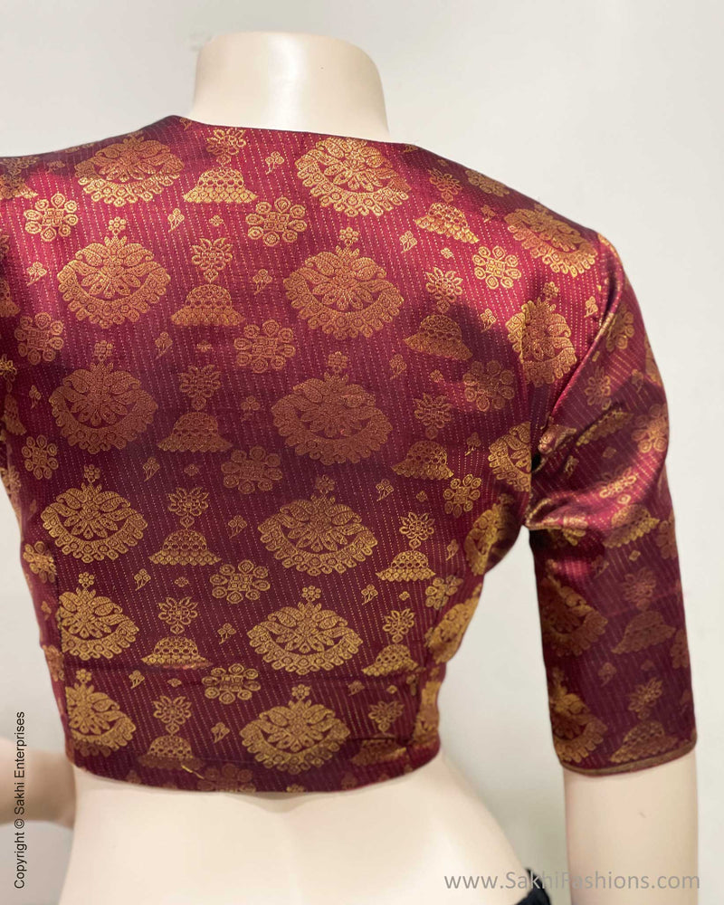 BL-V13438R Maroon Kanchi Blouse