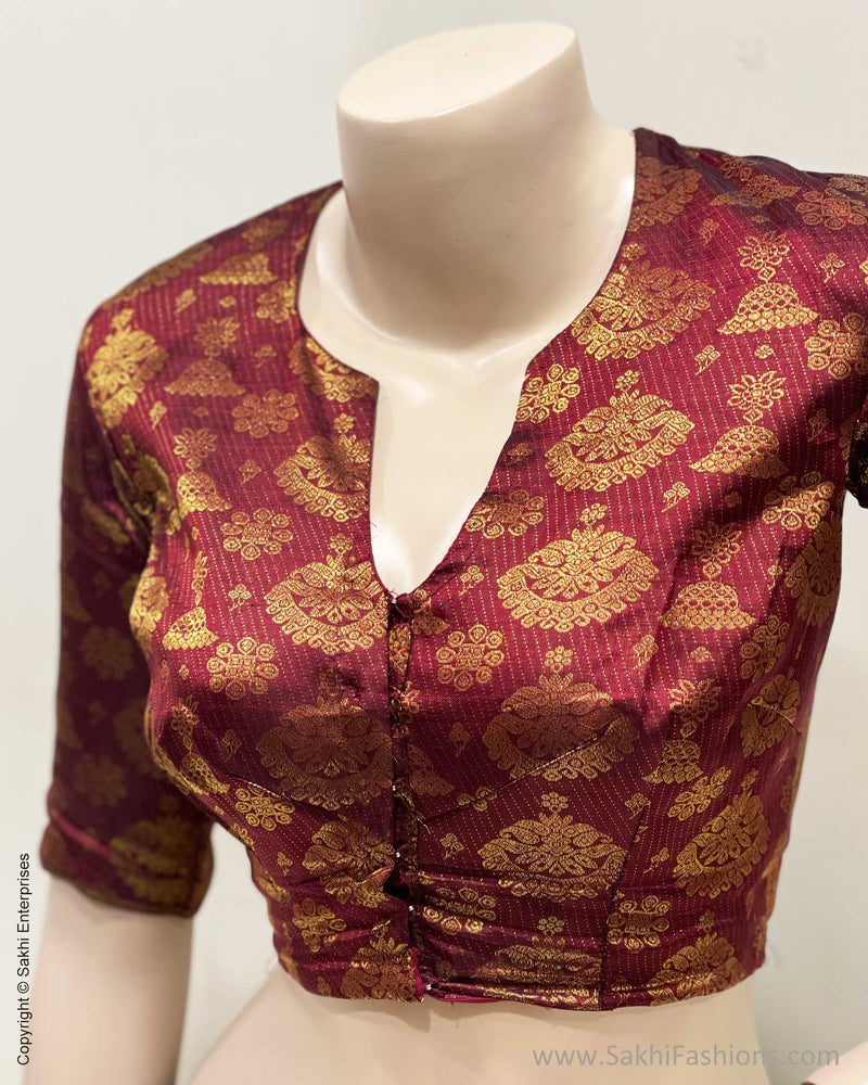 BL-V13438R Maroon Kanchi Blouse