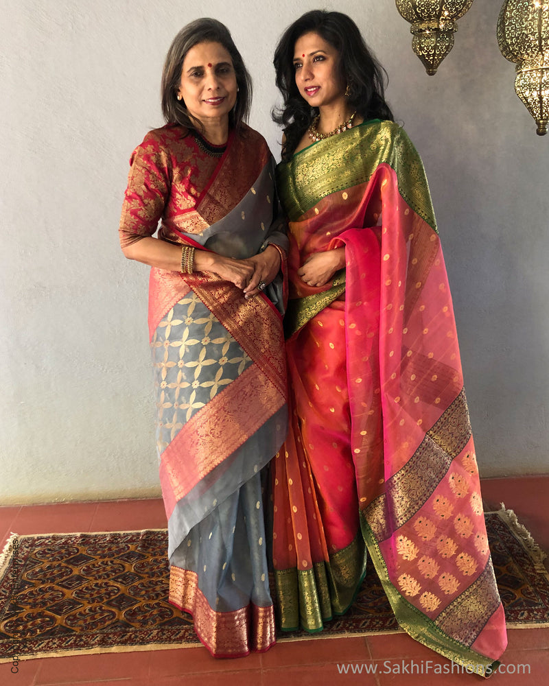 EE-S38348 Grey Katan Chanderi