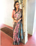 EE-S38975 Pink Tussar Saree