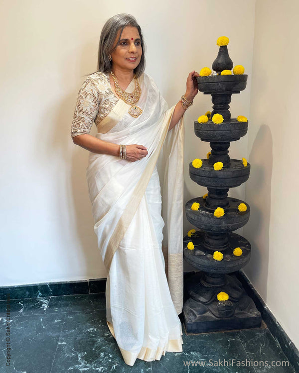 DP-Y05643 Blue Cotton Saree
