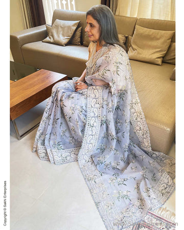 EE-W00096 Organza Floral sari