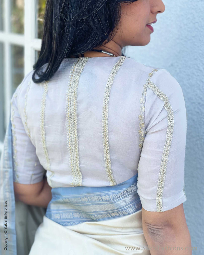 BL-V17278R Organza Emb Blouse