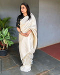 EE-S25364 Banarsi Cream Saree