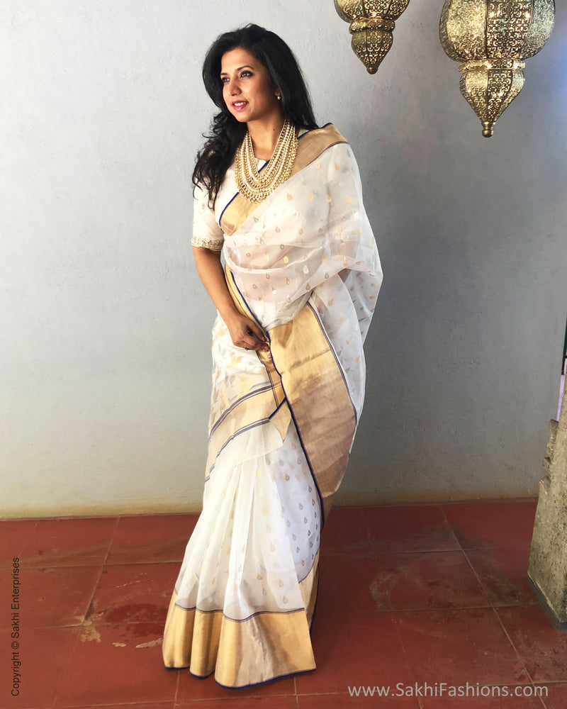 EE-S25490 Chanderi Kora Silk