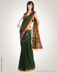 MSM-21026 Green & Multi Light Weight Kanchi Silk Saree