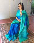 EE-S19879 Blue Kanchi check