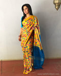 EE-S22901 Yellow kalam printed Kanchi