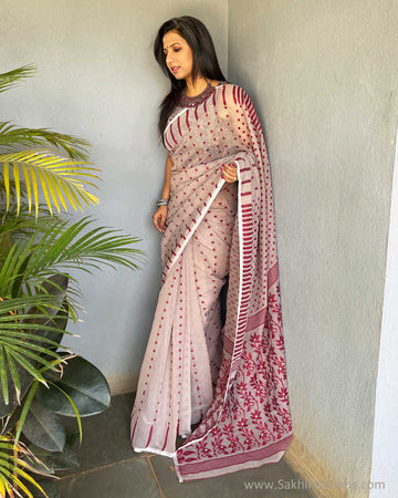 EE-V02063 Plum Bengal Cotton