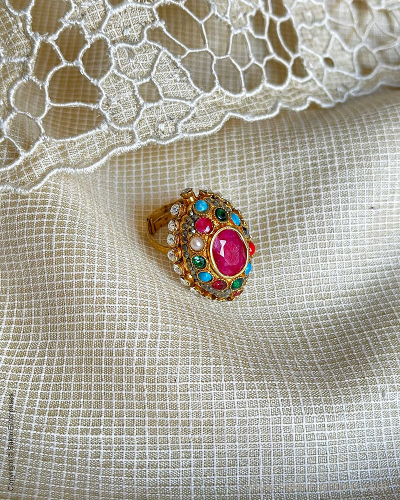 AJ-V19129 Navrathan FingerRing