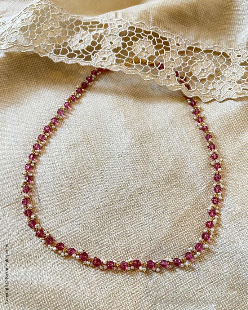 AJ-V02291 Pink Pearl Mala