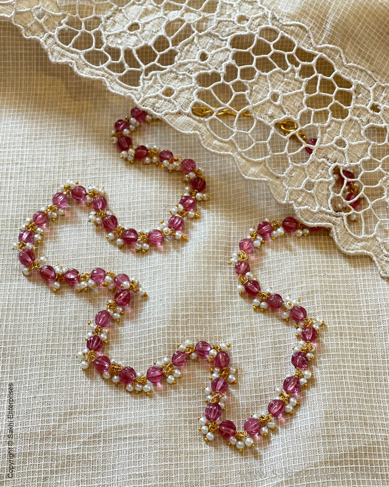 AJ-V02291 Pink Pearl Mala