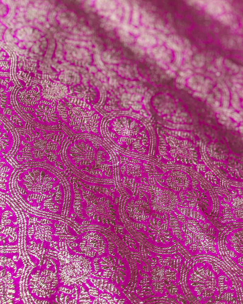 BL-F25907 Pink Banarsi Brocade Blouse Fabric