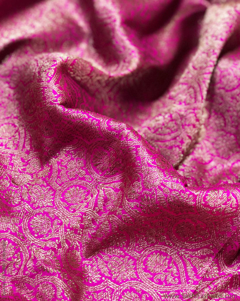 BL-F25907 Pink Banarsi Brocade Blouse Fabric