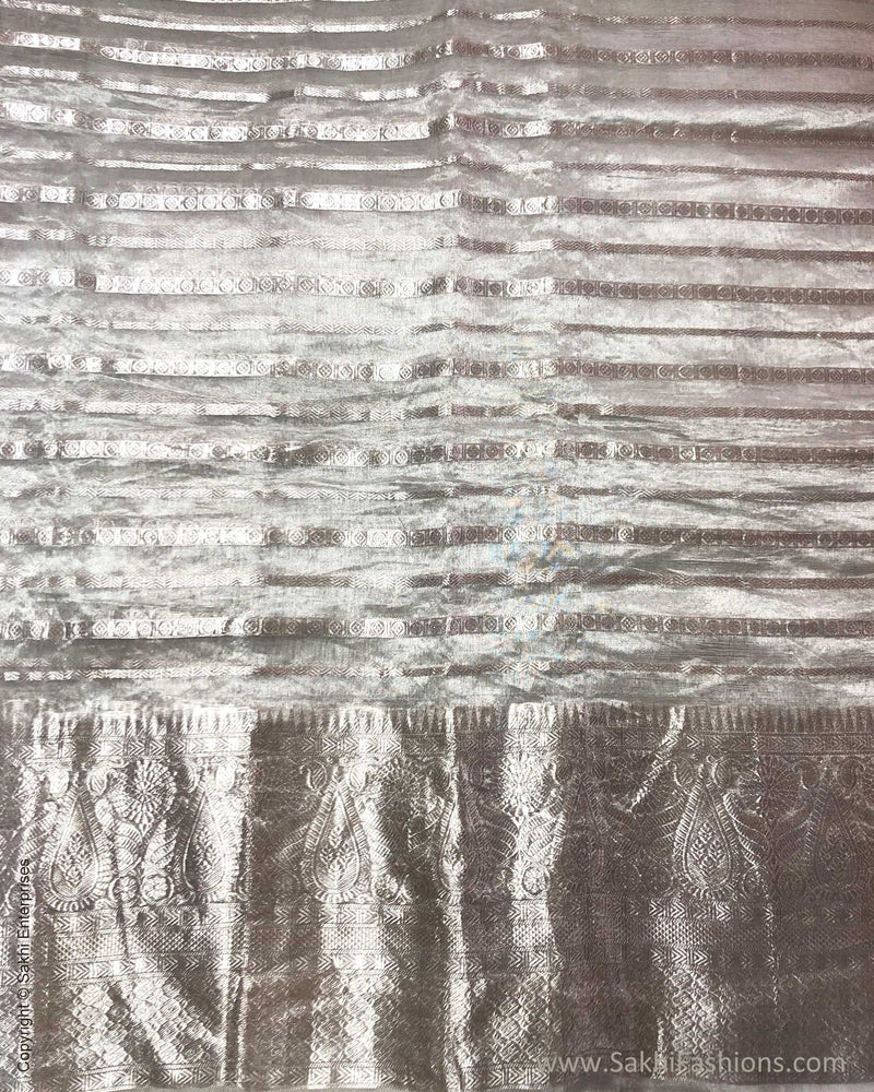 BL-F25024 SIlver Tissue Fabric