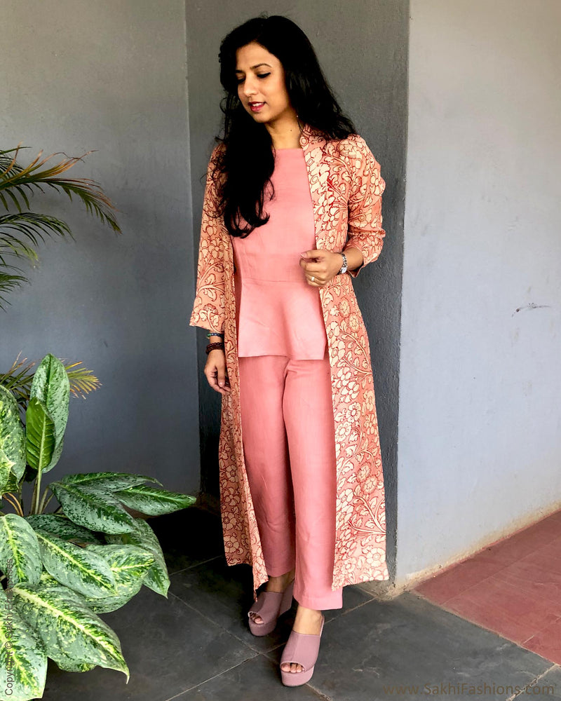 EE-S22561 Peach Kalam suit