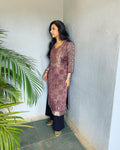 EE-V16557 Taupe Ajrak Kurthi