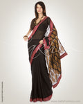 BGN-1526 Black & Multi Banarsi Cotton Saree