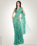 MSM-24075 - Green & Gold Lace Saree