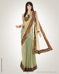 MSK-8889 - Green & Multi Pure Cotton Kota Saree